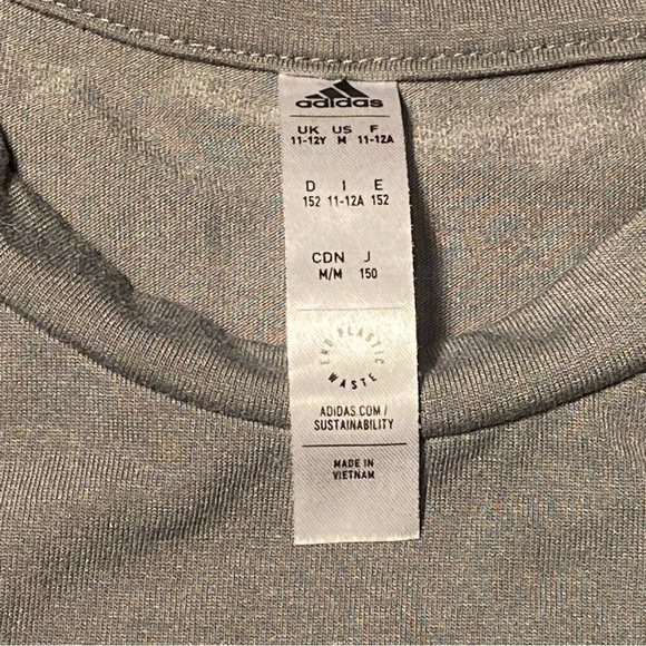 ADIDAS Aeroready Grey T-Shirt, Youth - Picture 3 of 7